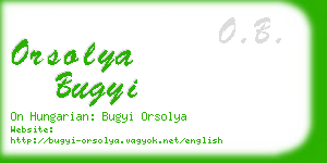 orsolya bugyi business card